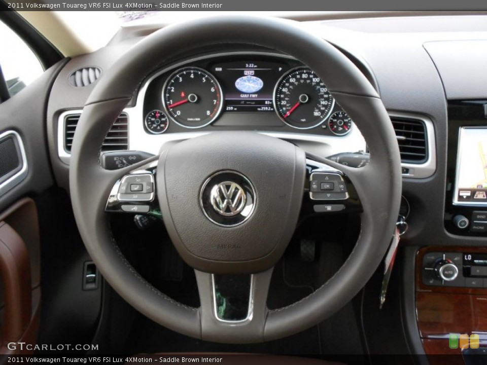 Saddle Brown Interior Steering Wheel for the 2011 Volkswagen Touareg VR6 FSI Lux 4XMotion #52205389