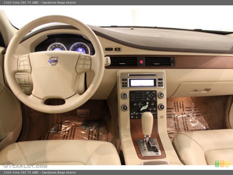 Sandstone Beige Interior Dashboard for the 2009 Volvo S80 T6 AWD #52205551