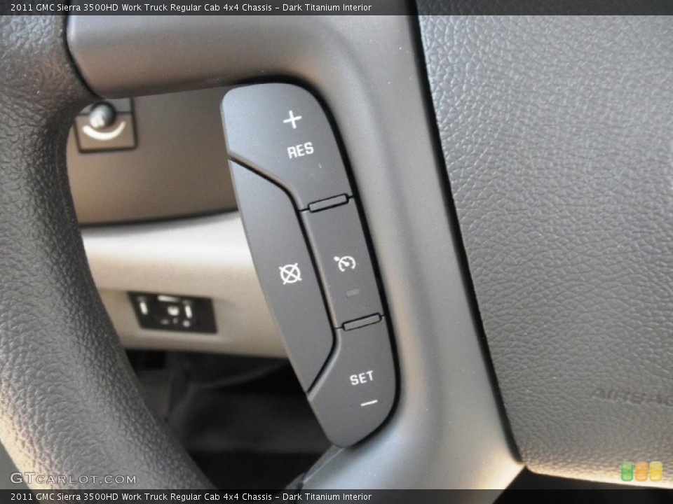 Dark Titanium Interior Controls for the 2011 GMC Sierra 3500HD Work Truck Regular Cab 4x4 Chassis #52208269