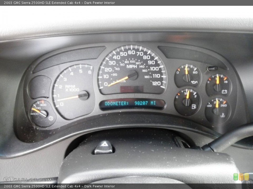 Dark Pewter Interior Gauges for the 2003 GMC Sierra 2500HD SLE Extended Cab 4x4 #52209742