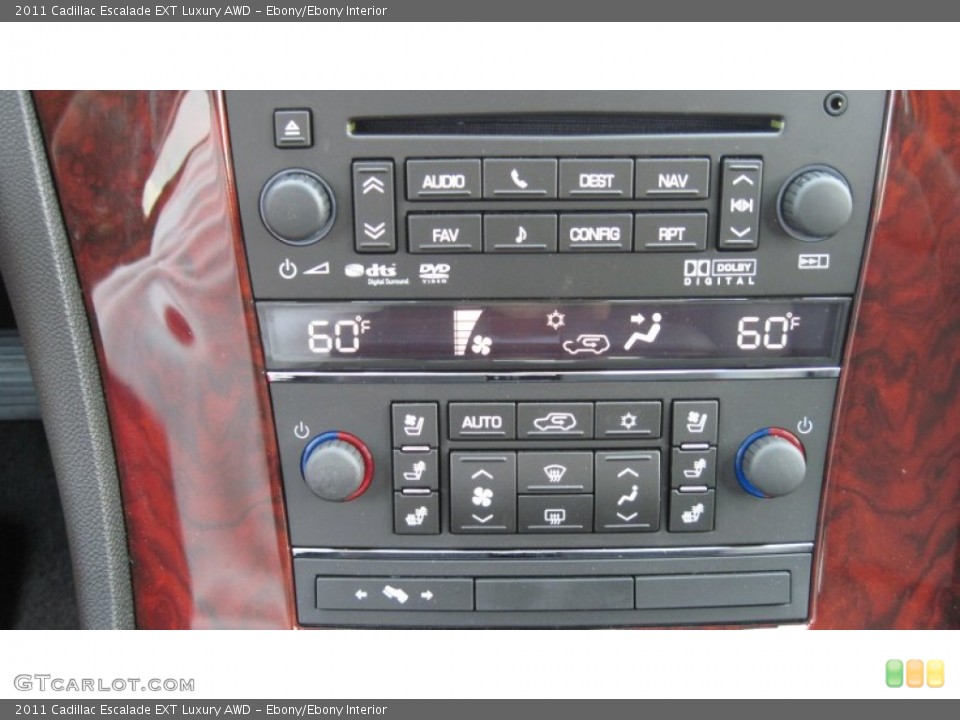 Ebony/Ebony Interior Controls for the 2011 Cadillac Escalade EXT Luxury AWD #52211860