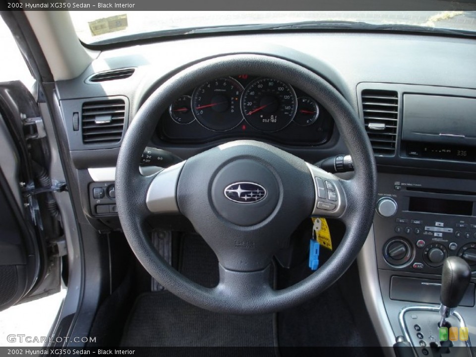 Black Interior Steering Wheel for the 2002 Hyundai XG350 Sedan #52213249