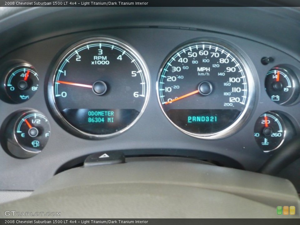 Light Titanium/Dark Titanium Interior Gauges for the 2008 Chevrolet Suburban 1500 LT 4x4 #52214980