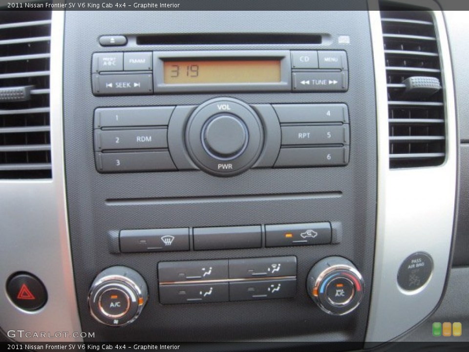 Graphite Interior Controls for the 2011 Nissan Frontier SV V6 King Cab 4x4 #52215307