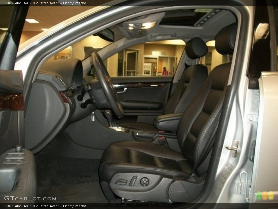 Ebony Interior Photo for the 2003 Audi A4 3.0 quattro Avant #52216549