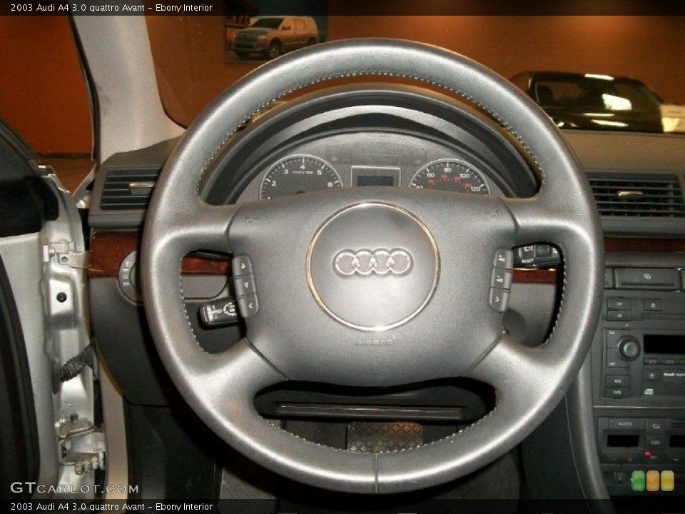Ebony Interior Steering Wheel for the 2003 Audi A4 3.0 quattro Avant #52216594