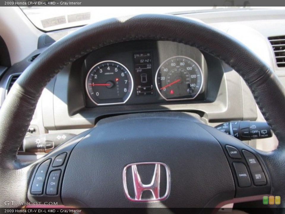 Gray Interior Steering Wheel for the 2009 Honda CR-V EX-L 4WD #52218694