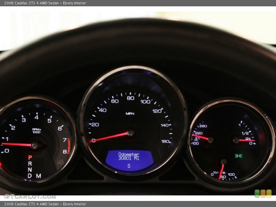 Ebony Interior Gauges for the 2008 Cadillac CTS 4 AWD Sedan #52219741