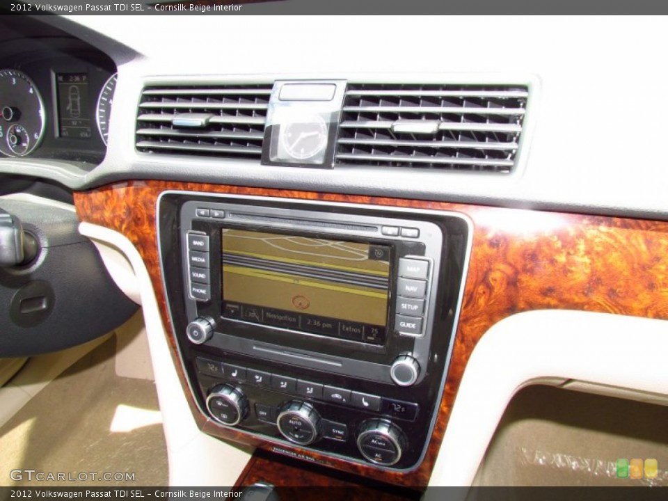 Cornsilk Beige Interior Controls for the 2012 Volkswagen Passat TDI SEL #52220635