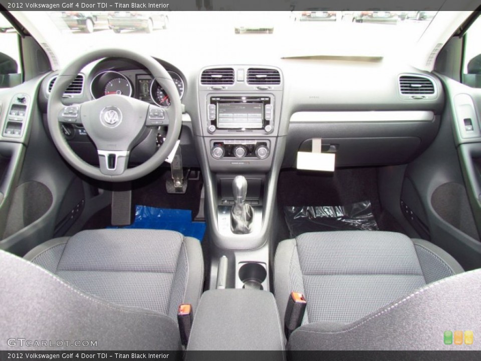 Titan Black Interior Dashboard for the 2012 Volkswagen Golf 4 Door TDI #52220821