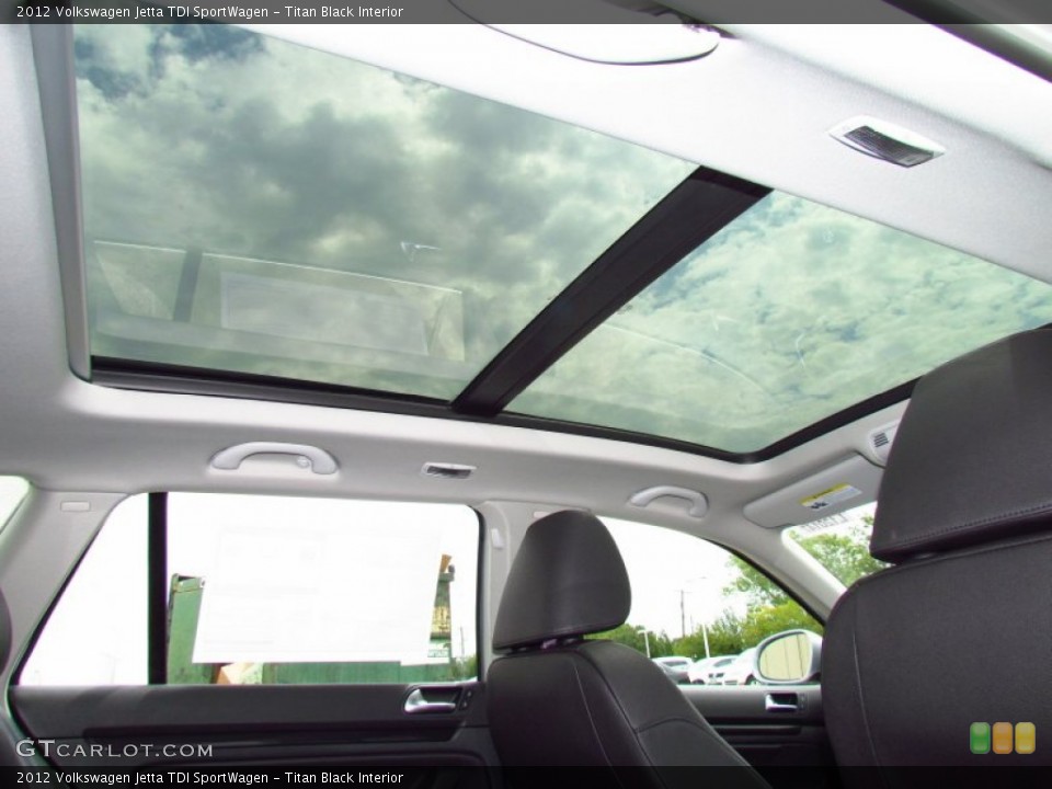 Titan Black Interior Sunroof for the 2012 Volkswagen Jetta TDI SportWagen #52221502