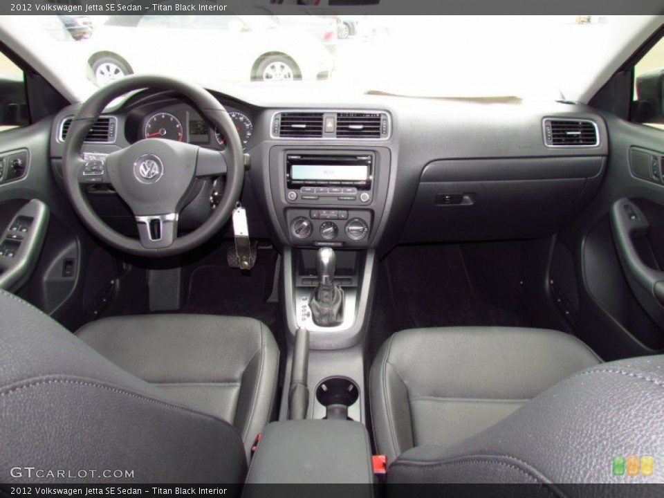 Titan Black Interior Dashboard for the 2012 Volkswagen Jetta SE Sedan #52221592