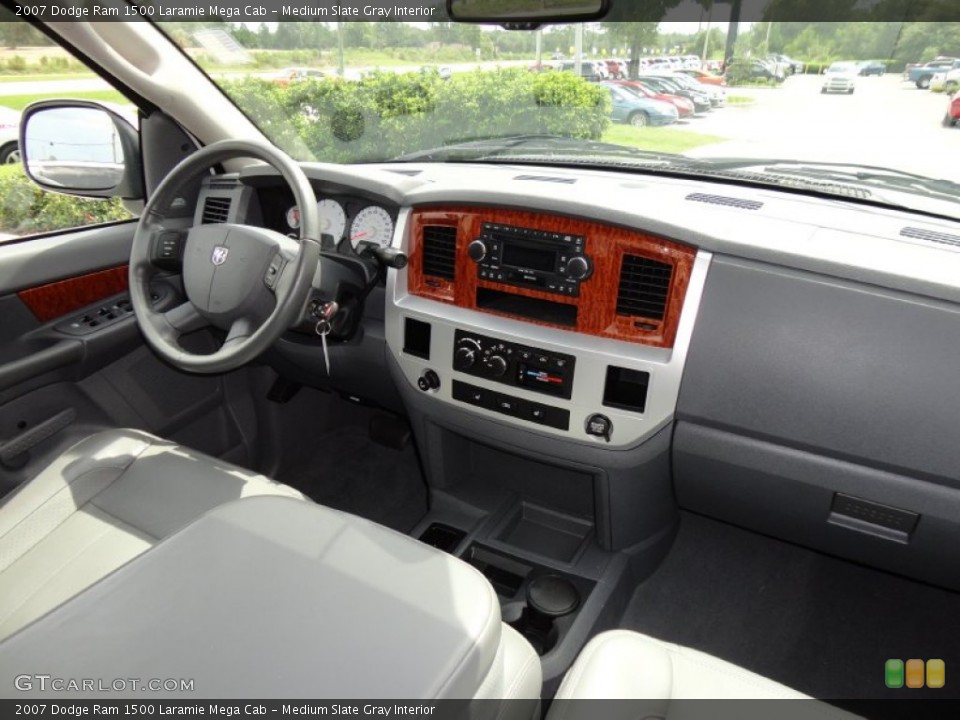 Medium Slate Gray Interior Dashboard for the 2007 Dodge Ram 1500 Laramie Mega Cab #52222189