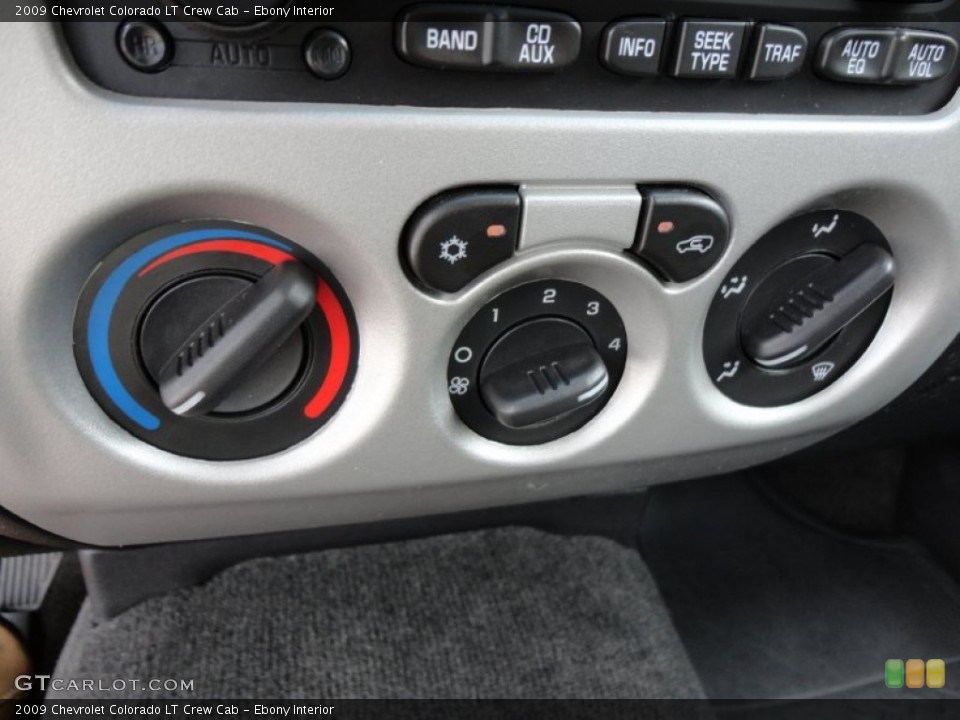 Ebony Interior Controls for the 2009 Chevrolet Colorado LT Crew Cab #52223368
