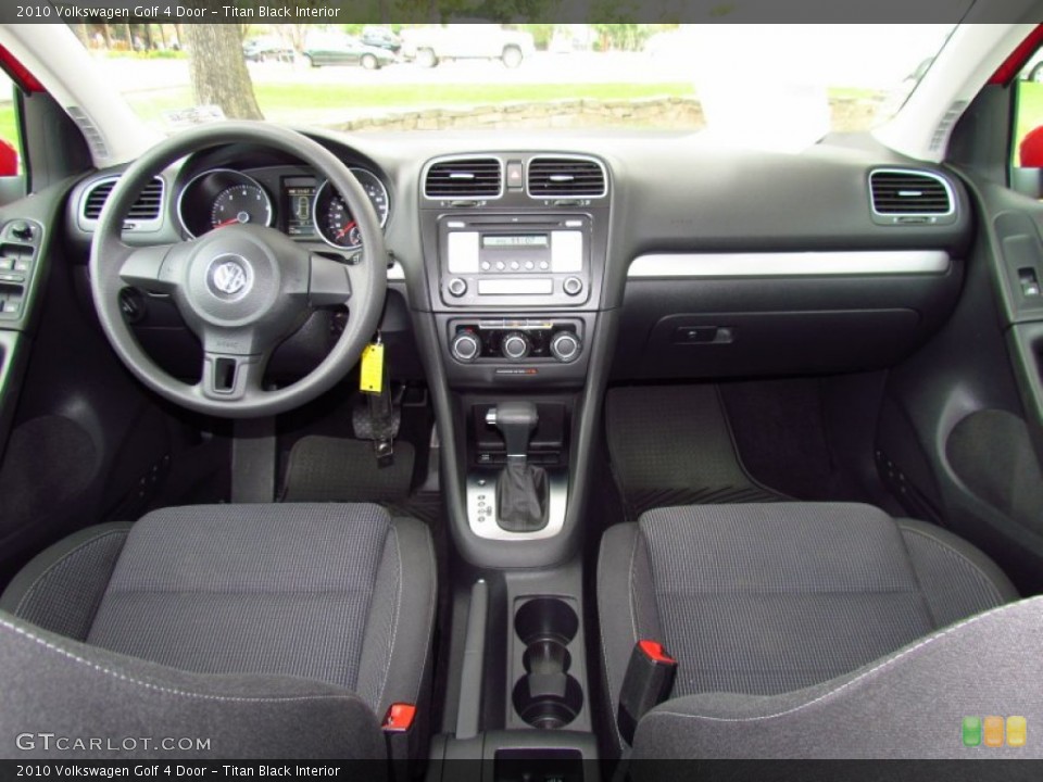 Titan Black Interior Dashboard for the 2010 Volkswagen Golf 4 Door #52224499