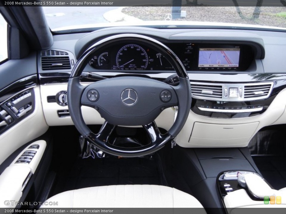 designo Porcelain Interior Dashboard for the 2008 Mercedes-Benz S 550 Sedan #52224949