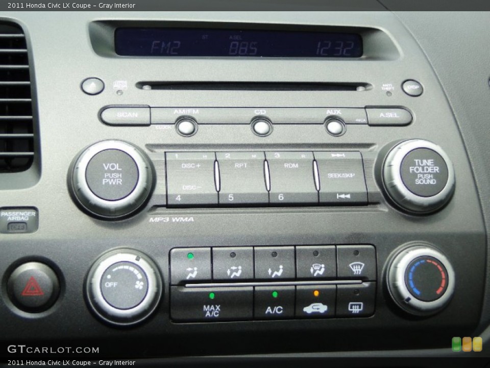 Gray Interior Controls for the 2011 Honda Civic LX Coupe #52224958