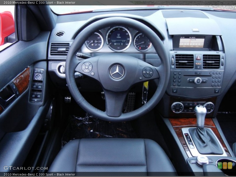 Black Interior Dashboard for the 2010 Mercedes-Benz C 300 Sport #52225381