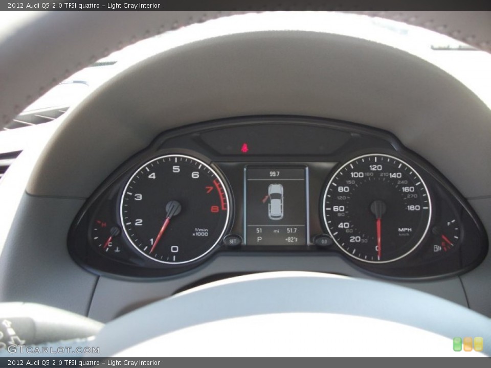 Light Gray Interior Gauges for the 2012 Audi Q5 2.0 TFSI quattro #52226782