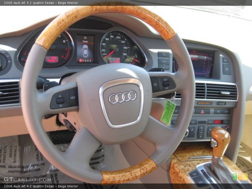 Beige Interior Steering Wheel for the 2006 Audi A6 4.2 quattro Sedan #52232629