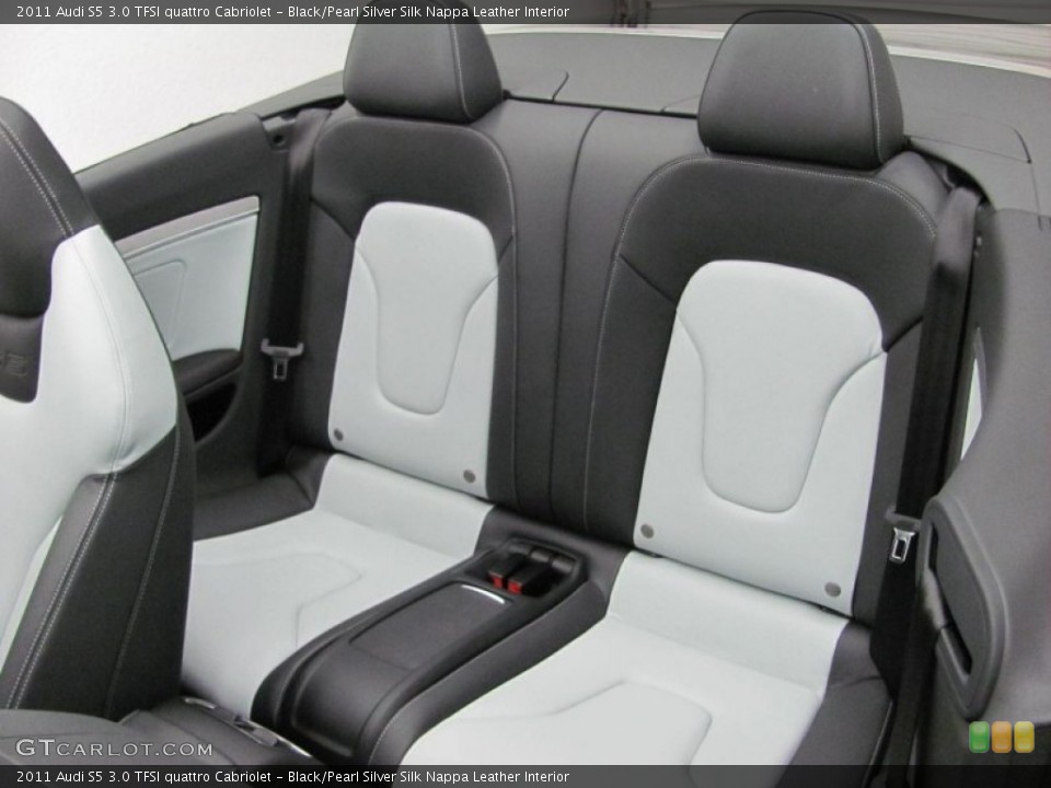 Black/Pearl Silver Silk Nappa Leather Interior Photo for the 2011 Audi S5 3.0 TFSI quattro Cabriolet #52232932