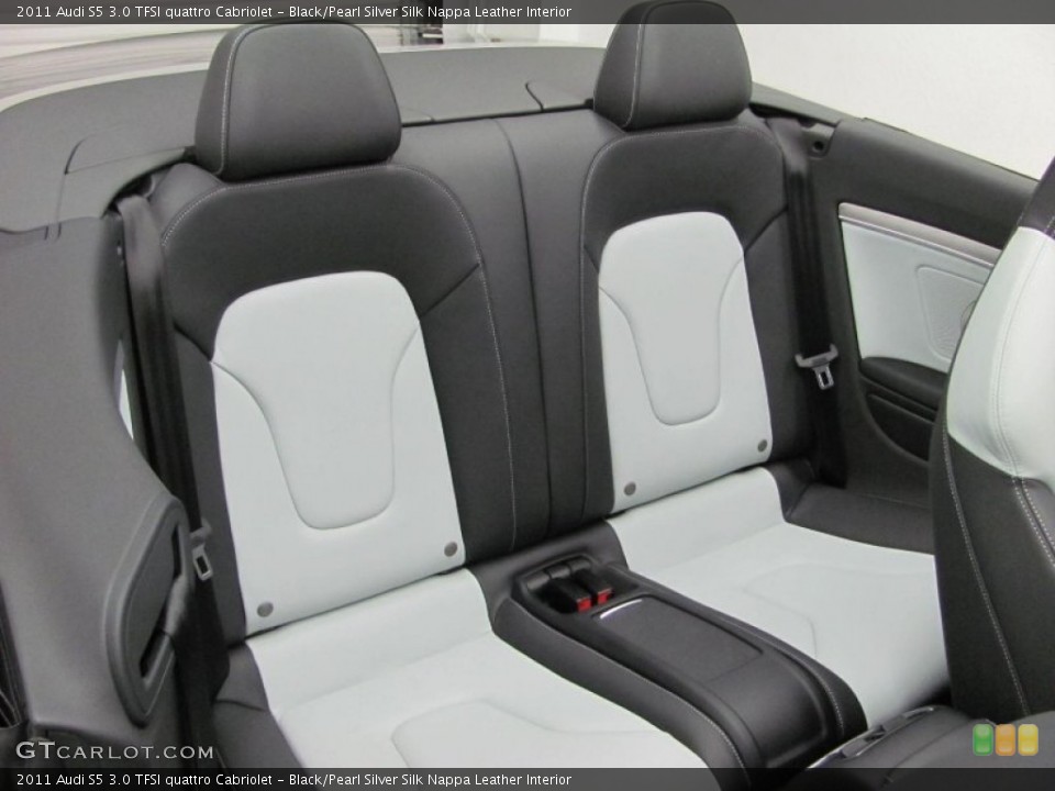 Black/Pearl Silver Silk Nappa Leather Interior Photo for the 2011 Audi S5 3.0 TFSI quattro Cabriolet #52232947