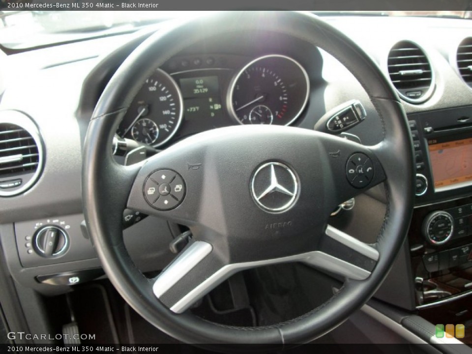 Black Interior Steering Wheel for the 2010 Mercedes-Benz ML 350 4Matic #52233481