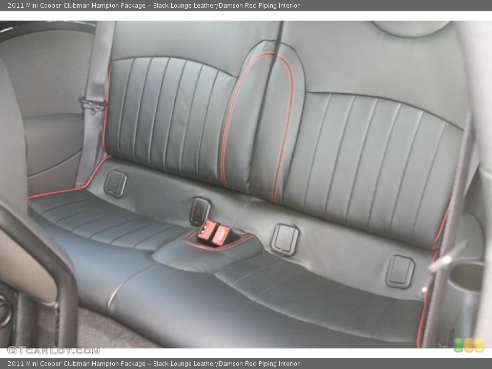 Black Lounge Leather/Damson Red Piping Interior Photo for the 2011 Mini Cooper Clubman Hampton Package #52234528