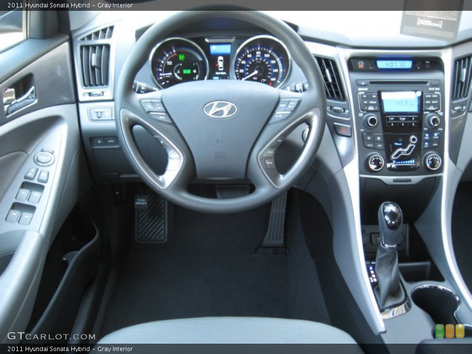 Gray Interior Dashboard for the 2011 Hyundai Sonata Hybrid #52234798