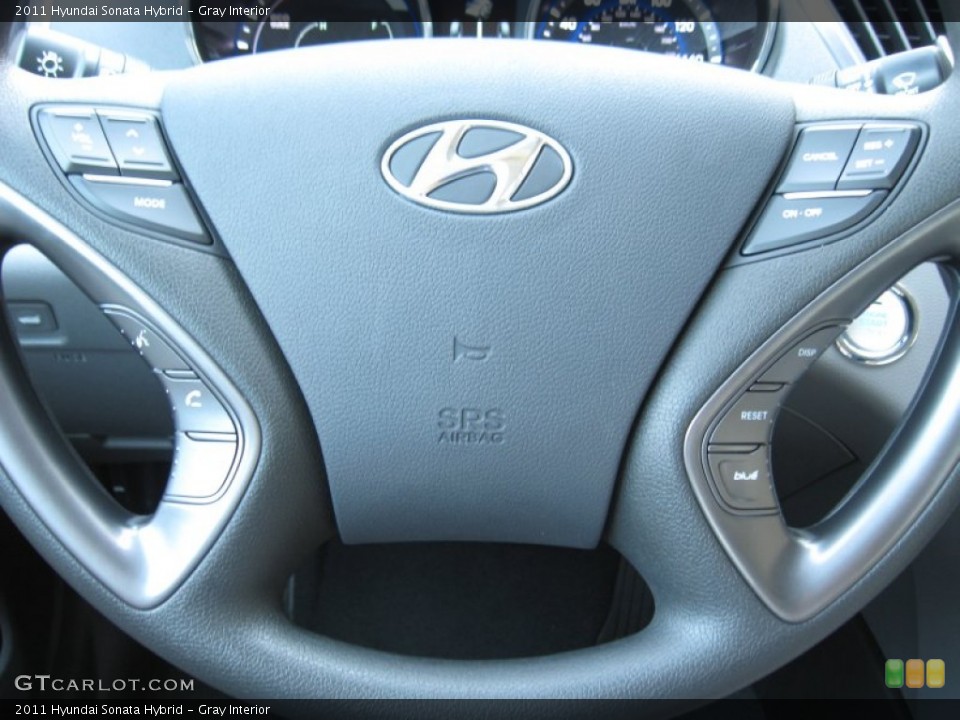 Gray Interior Steering Wheel for the 2011 Hyundai Sonata Hybrid #52234870