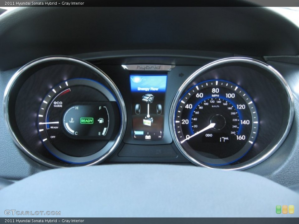 Gray Interior Gauges for the 2011 Hyundai Sonata Hybrid #52234885