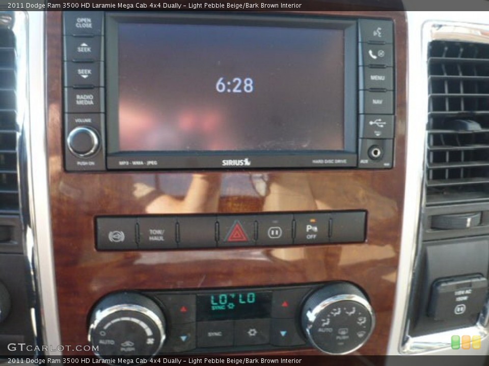 Light Pebble Beige/Bark Brown Interior Controls for the 2011 Dodge Ram 3500 HD Laramie Mega Cab 4x4 Dually #52234918