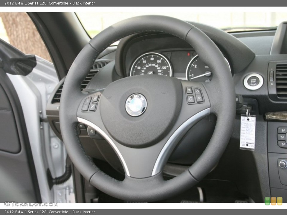 Black Interior Steering Wheel for the 2012 BMW 1 Series 128i Convertible #52235707