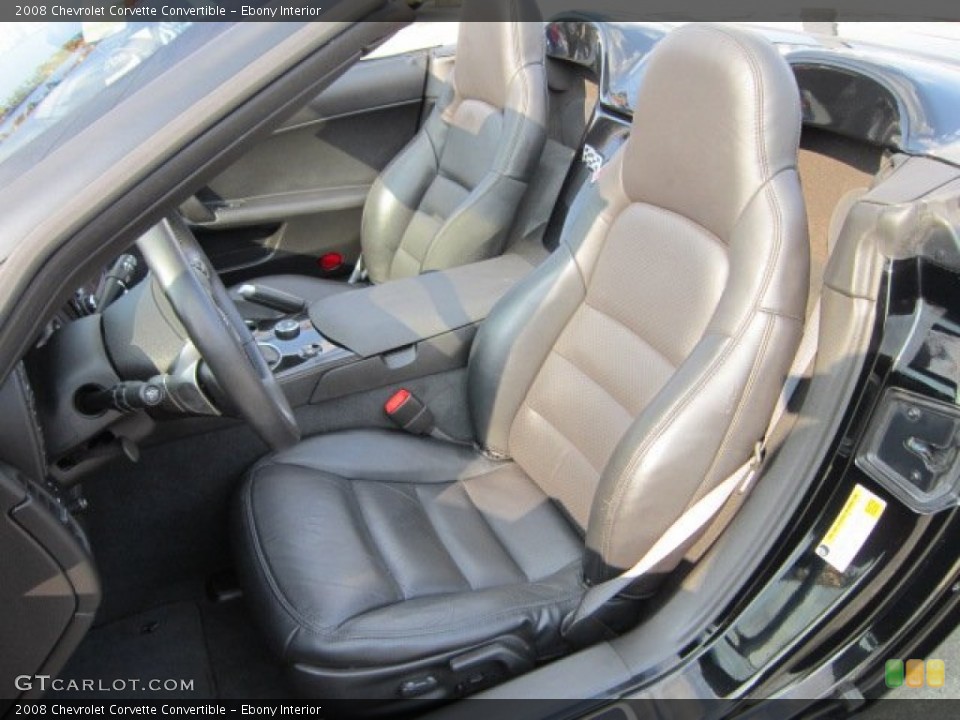 Ebony Interior Photo for the 2008 Chevrolet Corvette Convertible #52237771