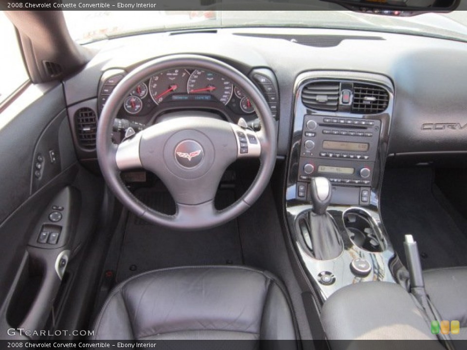 Ebony Interior Dashboard for the 2008 Chevrolet Corvette Convertible #52237816