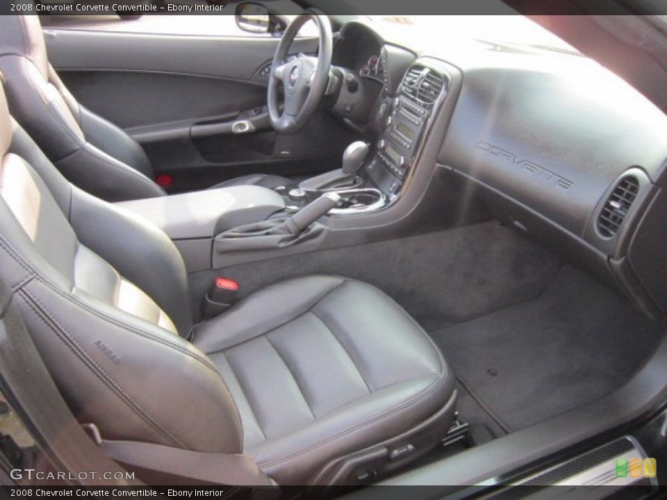 Ebony Interior Photo for the 2008 Chevrolet Corvette Convertible #52237843