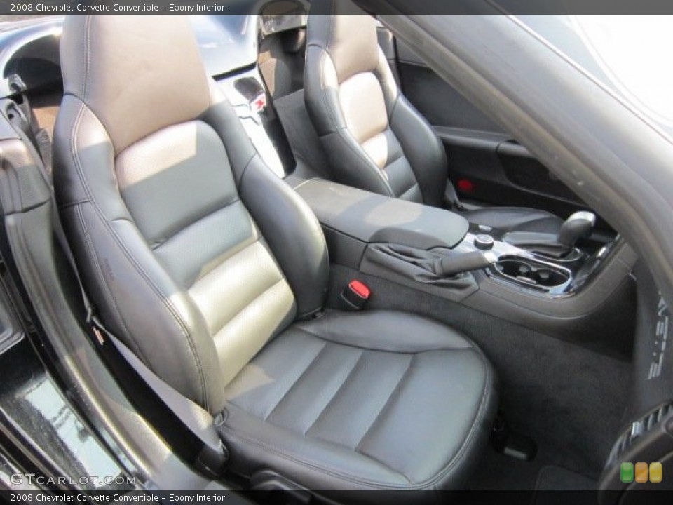 Ebony Interior Photo for the 2008 Chevrolet Corvette Convertible #52237861