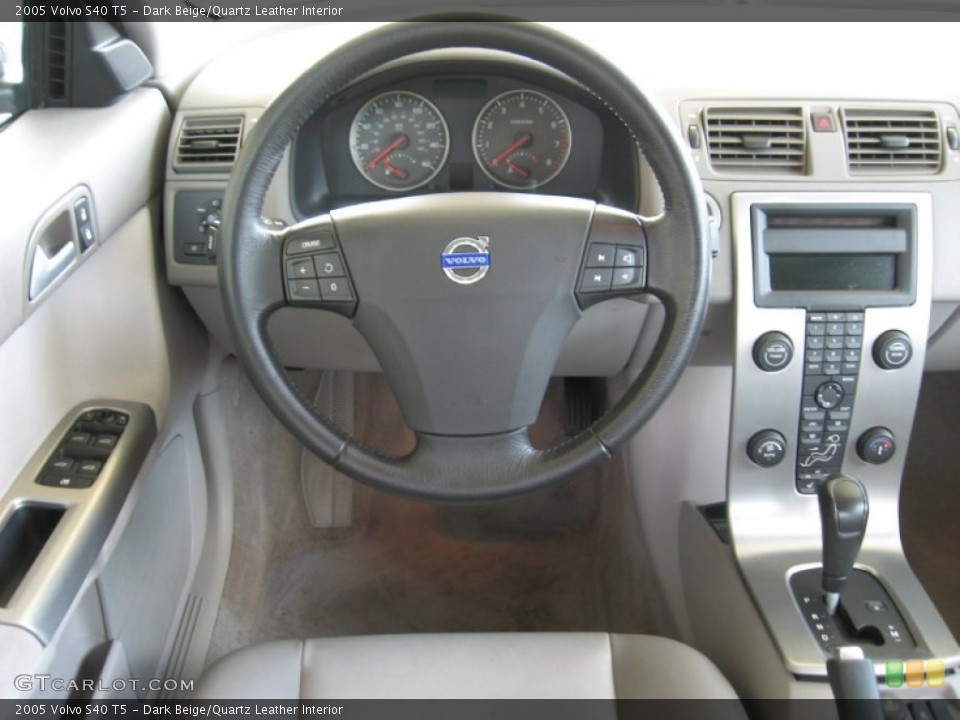 Dark Beige/Quartz Leather Interior Steering Wheel for the 2005 Volvo S40 T5 #52237909