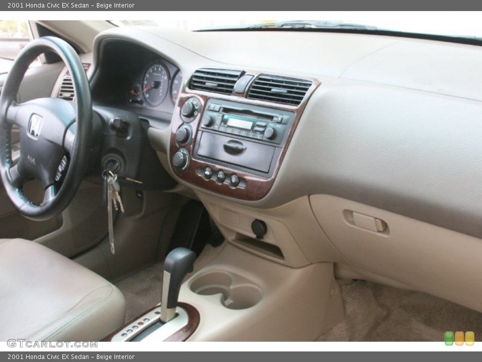 Beige Interior Dashboard for the 2001 Honda Civic EX Sedan #52237933