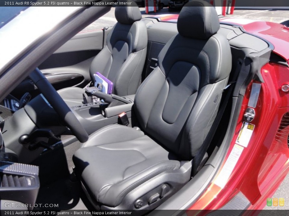 Black Fine Nappa Leather Interior Photo for the 2011 Audi R8 Spyder 5.2 FSI quattro #52240294