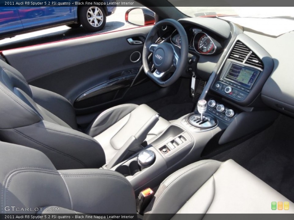 Black Fine Nappa Leather Interior Photo for the 2011 Audi R8 Spyder 5.2 FSI quattro #52240327