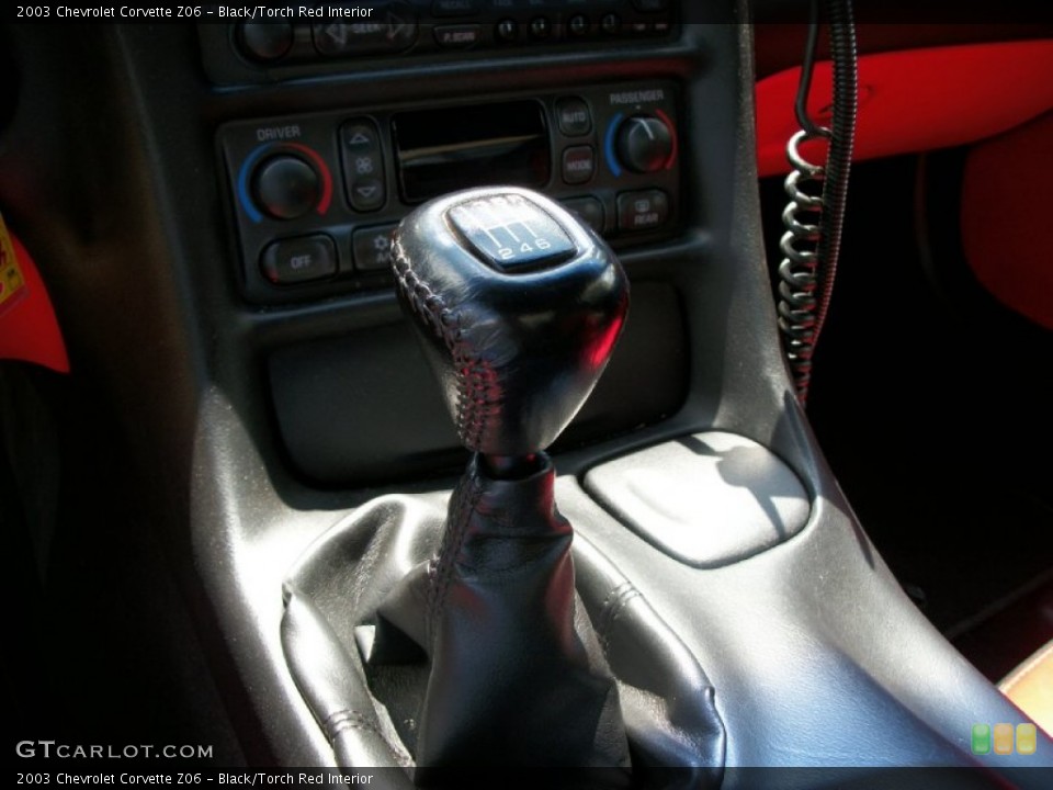 Black/Torch Red Interior Transmission for the 2003 Chevrolet Corvette Z06 #52242670