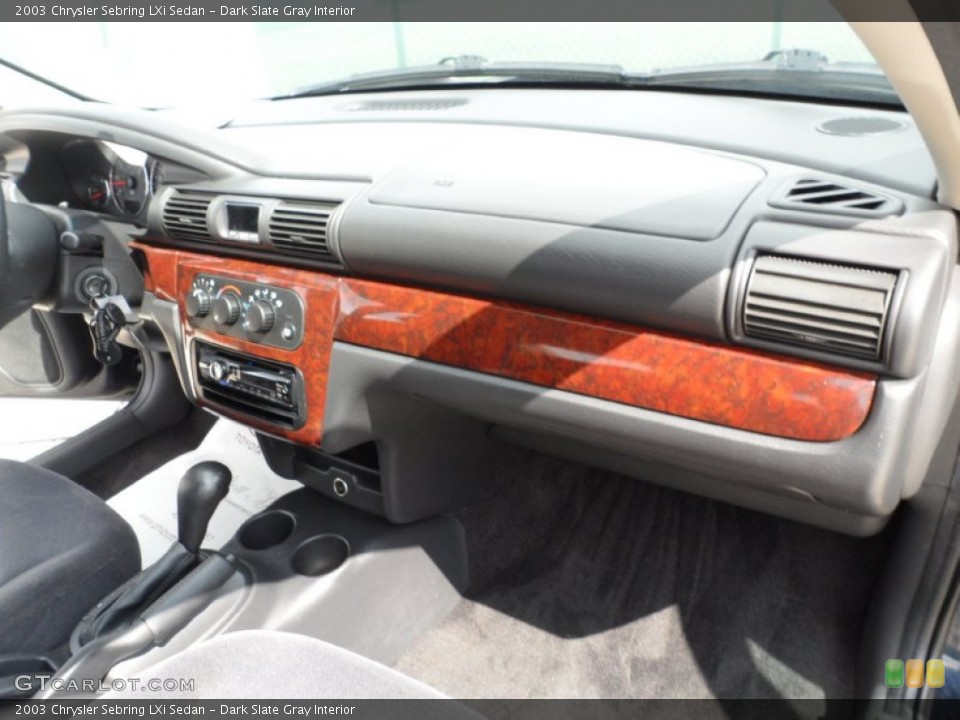 Dark Slate Gray Interior Dashboard for the 2003 Chrysler Sebring LXi Sedan #52244818