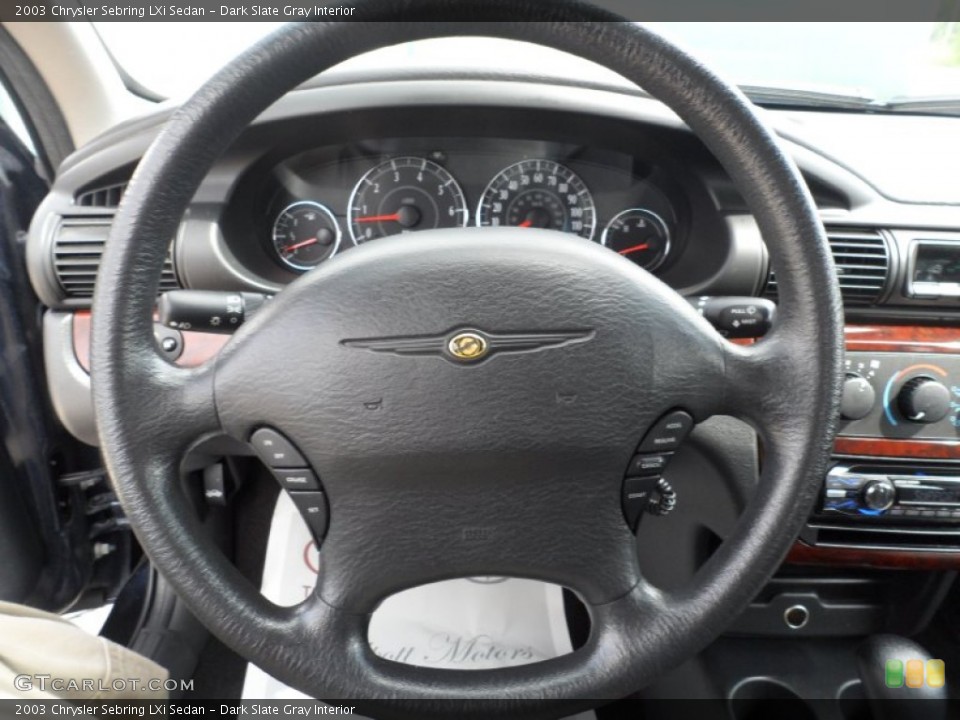 Dark Slate Gray Interior Steering Wheel for the 2003 Chrysler Sebring LXi Sedan #52244953