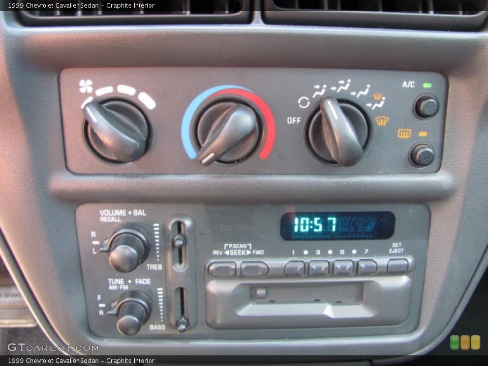 Graphite Interior Controls for the 1999 Chevrolet Cavalier Sedan #52245889