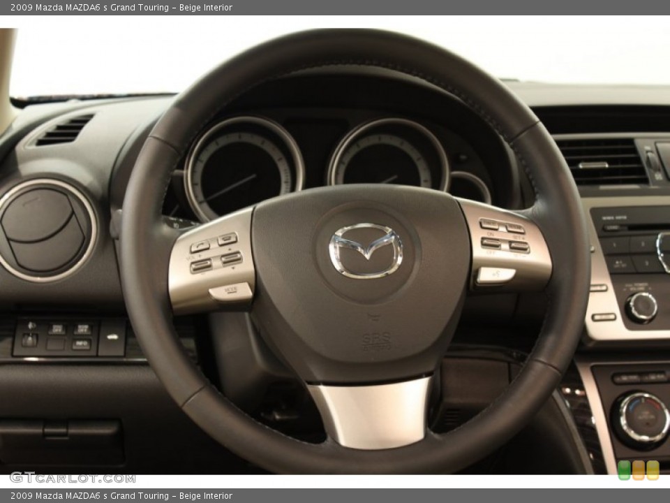 Beige Interior Steering Wheel for the 2009 Mazda MAZDA6 s Grand Touring #52247545