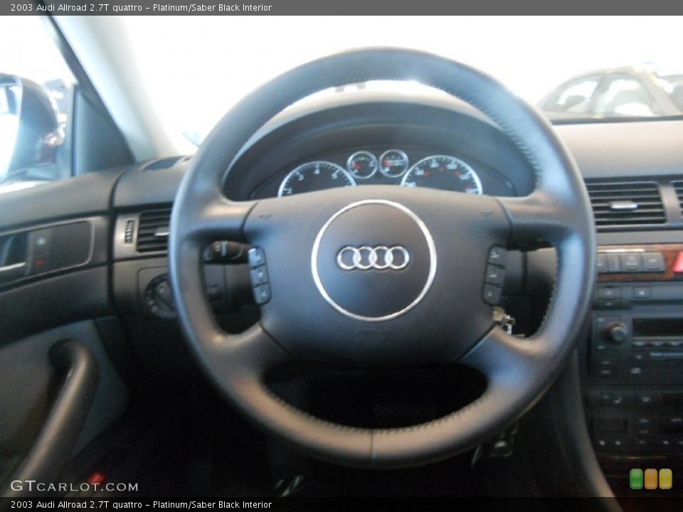 Platinum/Saber Black Interior Steering Wheel for the 2003 Audi Allroad 2.7T quattro #52248811