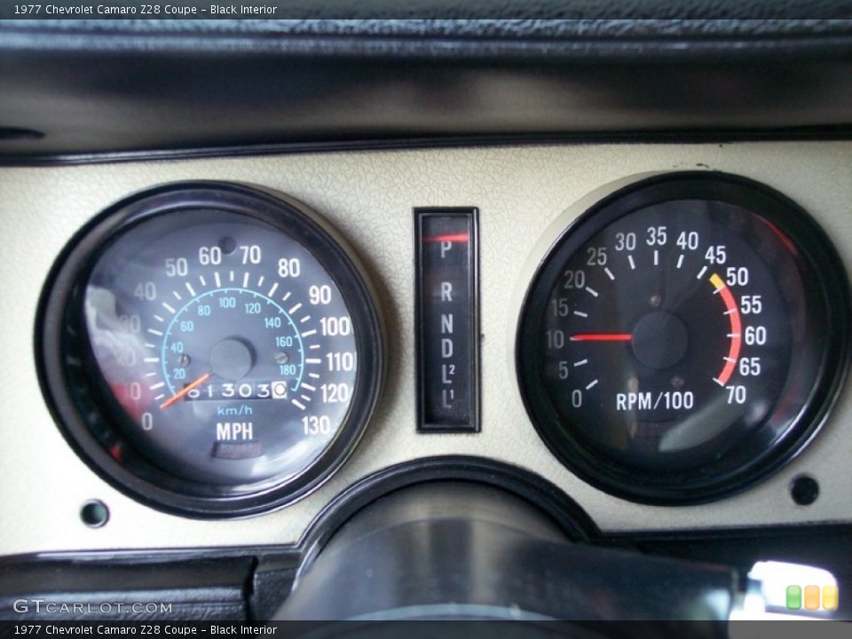 Black Interior Gauges for the 1977 Chevrolet Camaro Z28 Coupe #52251958