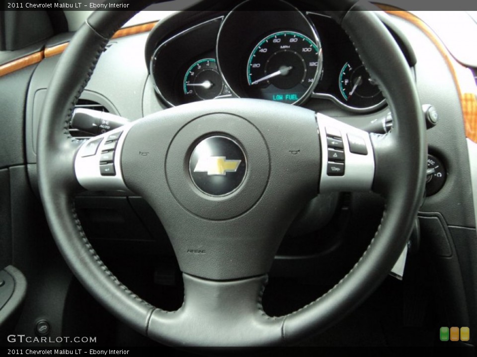 Ebony Interior Steering Wheel for the 2011 Chevrolet Malibu LT #52252582