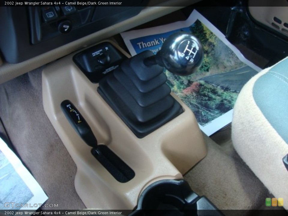 Camel Beige/Dark Green Interior Transmission for the 2002 Jeep Wrangler Sahara 4x4 #52254079